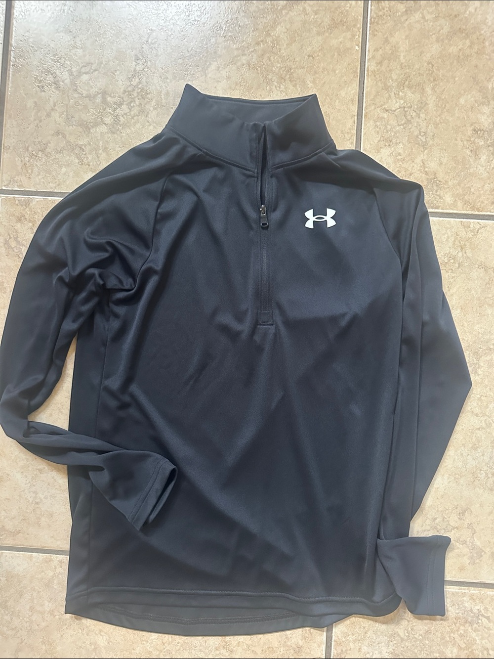 Under Armour Black Quarter-Zip Training Top with White Logo